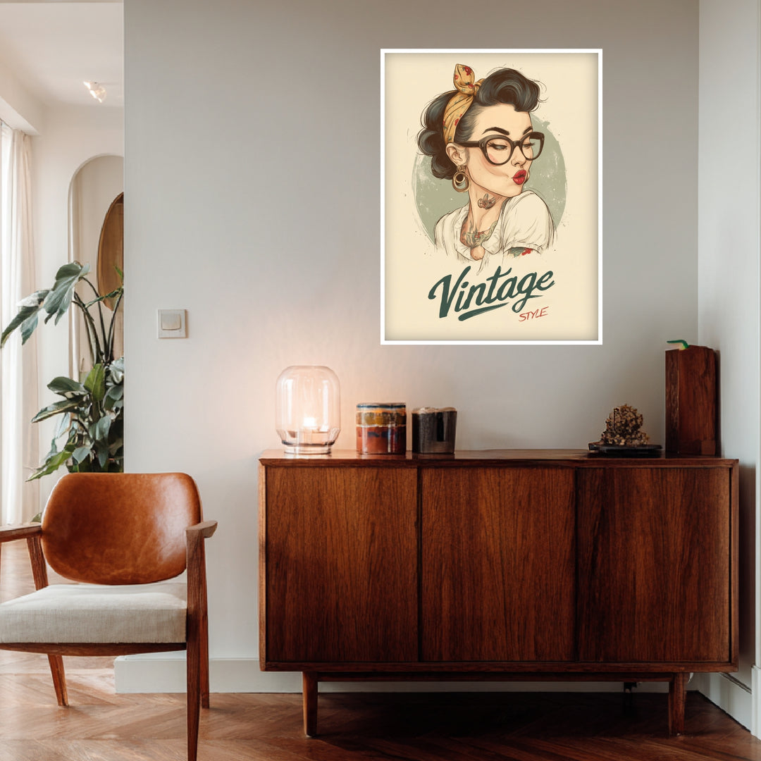 Klassische Damenzeichnung Poster Vintage – mattes Kunstdruck-Papier – Ansicht 4