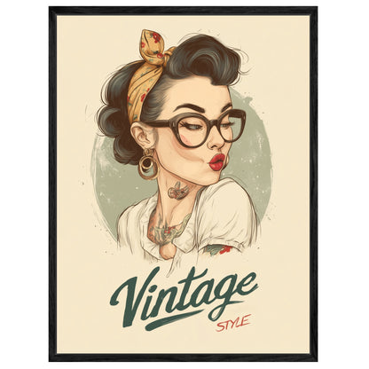 Klassische Damenzeichnung Leinwandbild