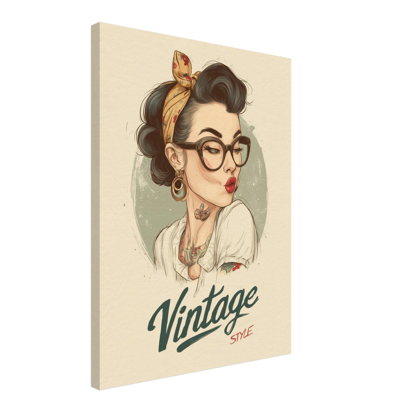Klassische Damenzeichnung Leinwandbild