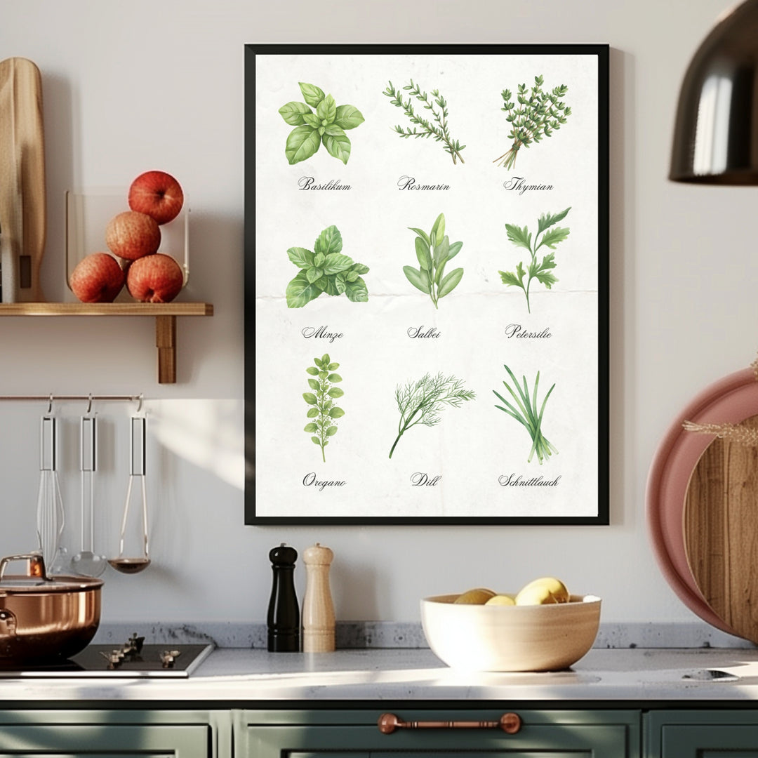 Kräuter Illustration Set Poster abstrakt – mattes Kunstdruck-Papier – Ansicht 3