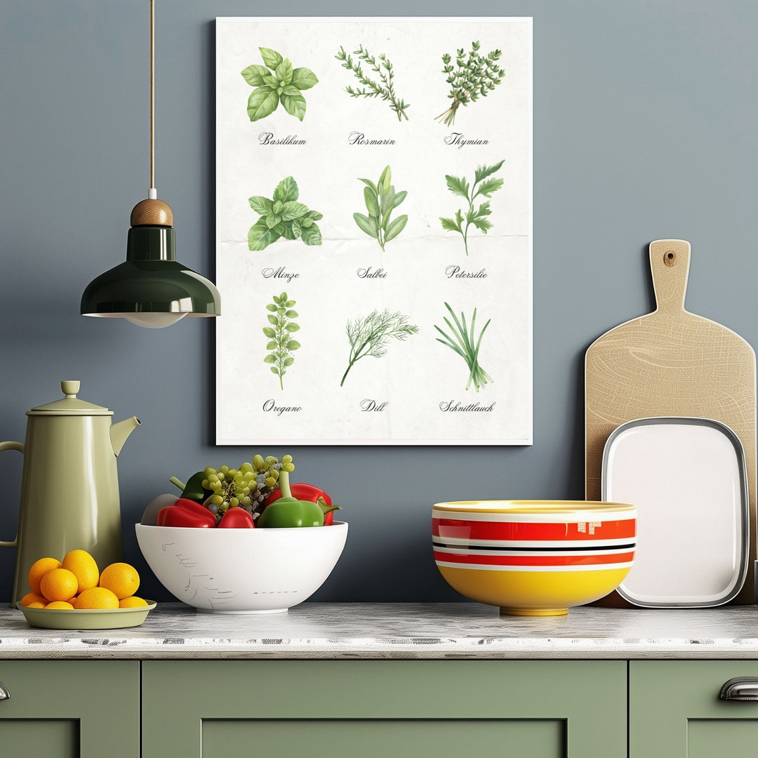 Kräuter Illustration Set Poster abstrakt – mattes Kunstdruck-Papier – Ansicht 2