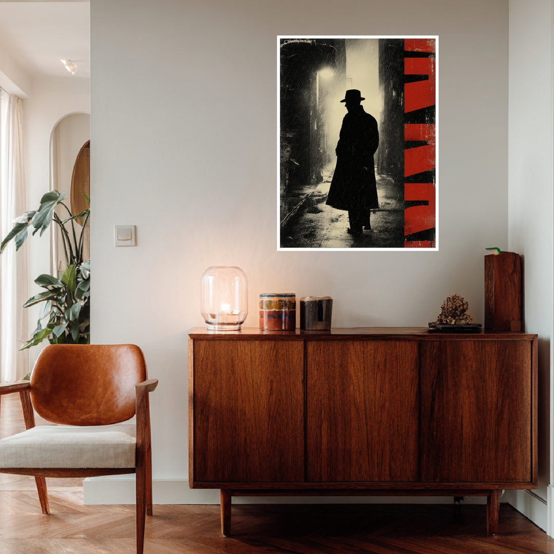 Mann im Regen Poster Vintage – mattes Kunstdruck-Papier – Ansicht 4
