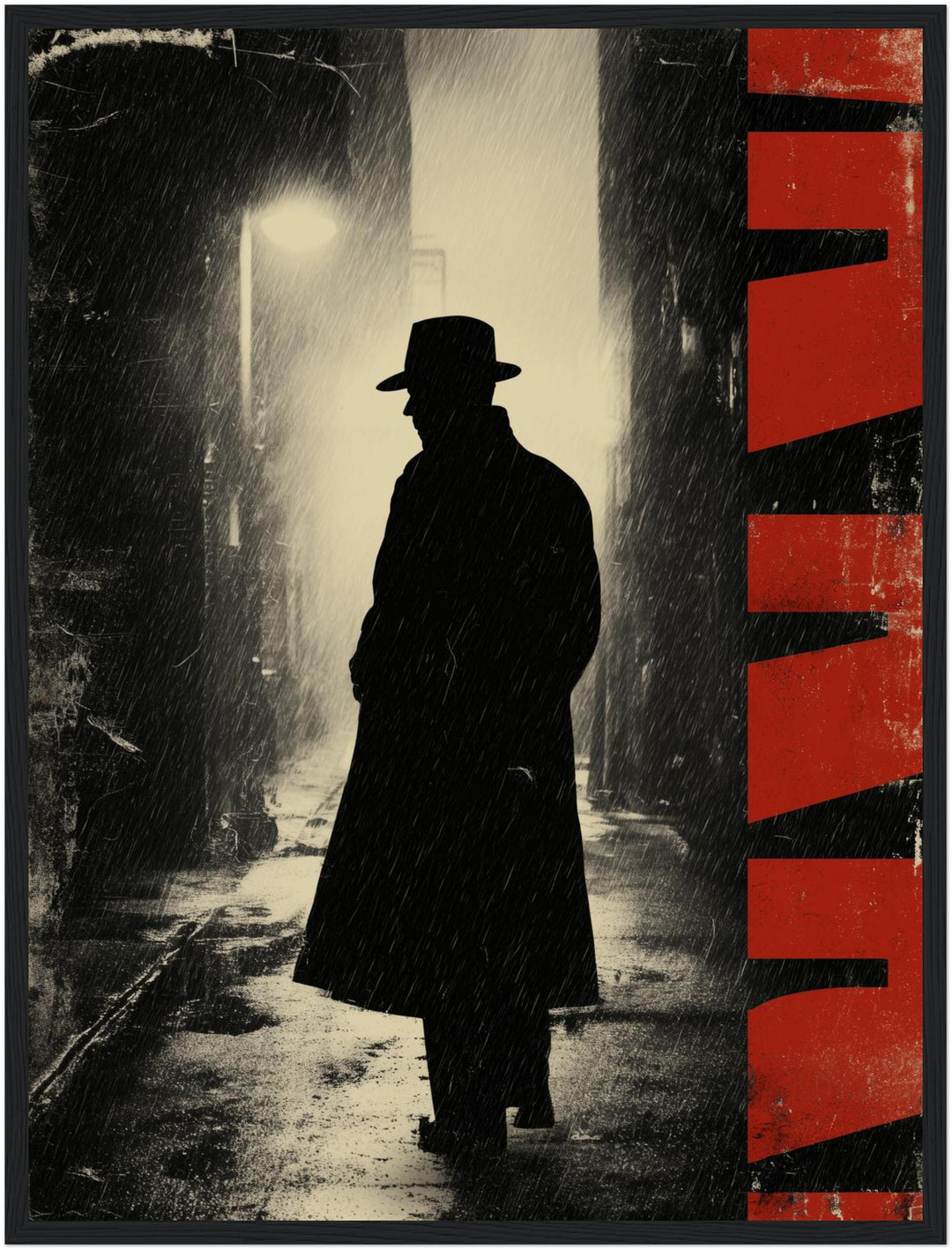 Mann im Regen Poster Vintage – mattes Kunstdruck-Papier – Ansicht 5