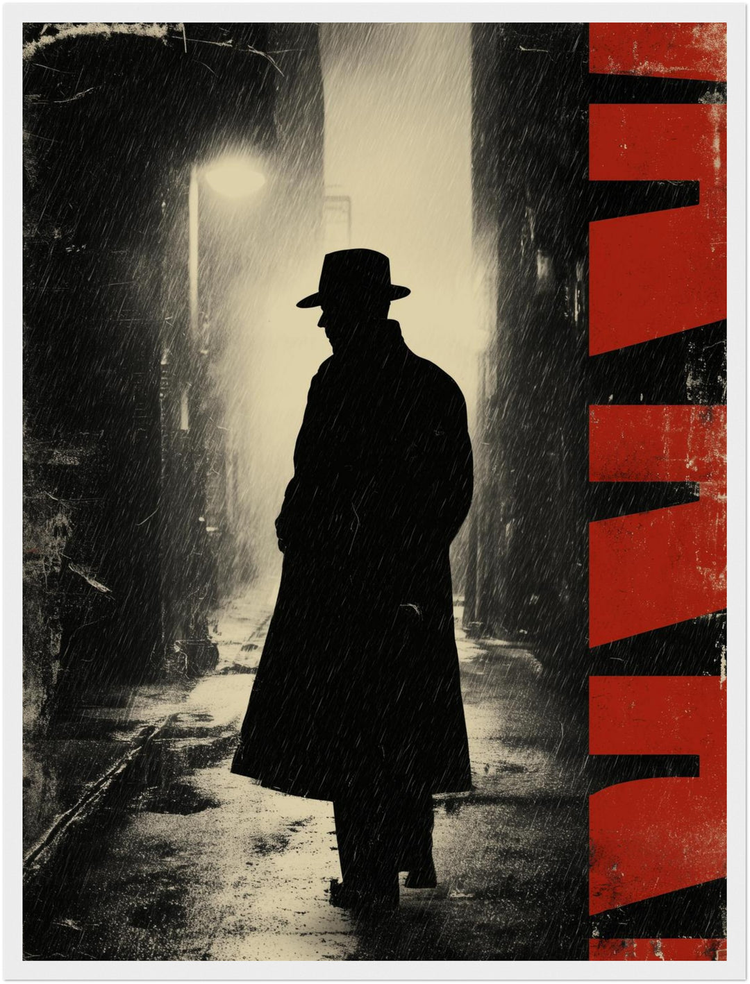 Mann im Regen Poster Vintage – mattes Kunstdruck-Papier – Ansicht 6