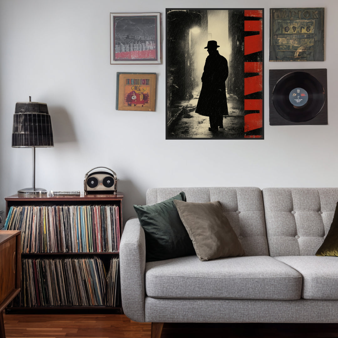 Mann im Regen Poster Vintage – mattes Kunstdruck-Papier – Ansicht 3