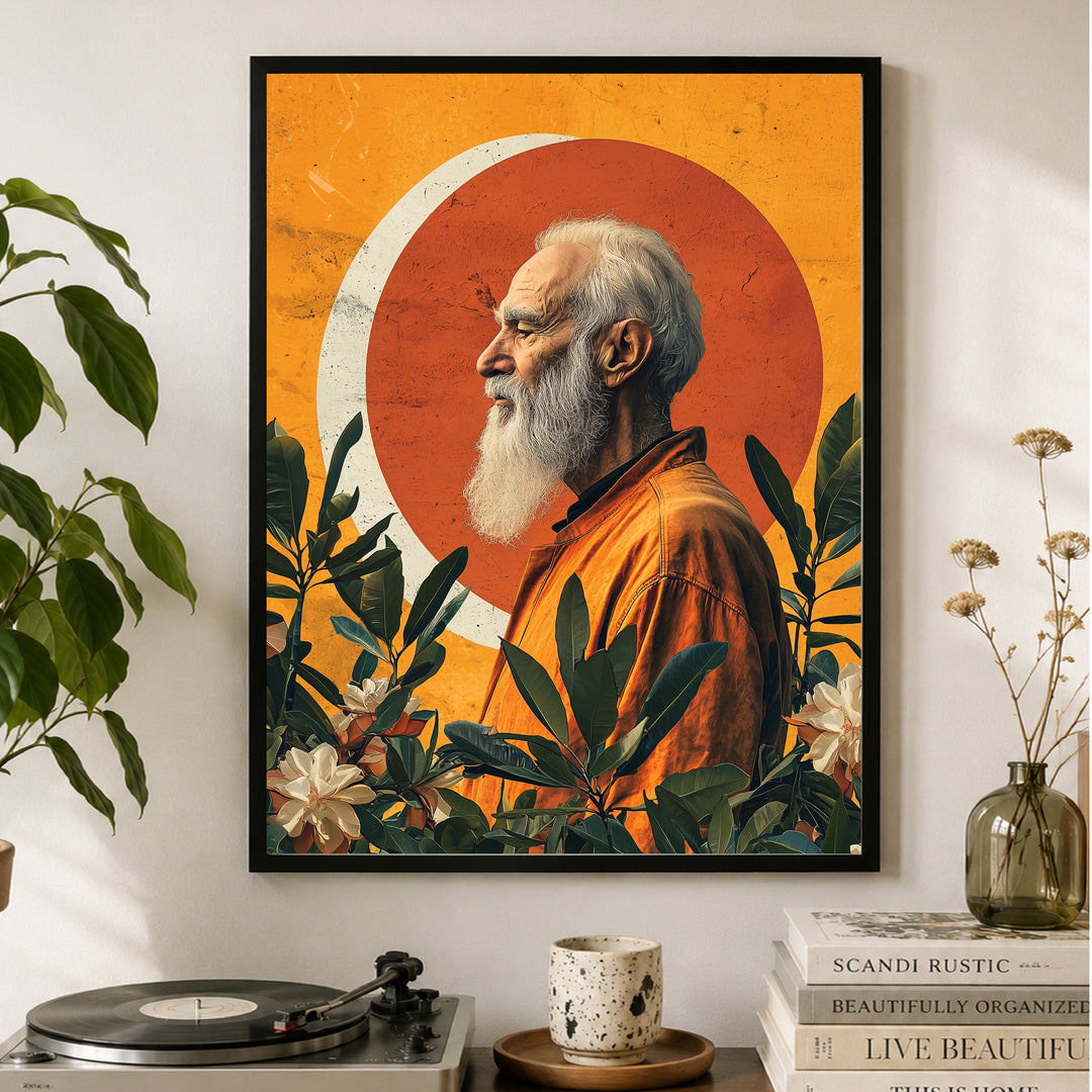 Mann im Sonnenlicht Poster Vintage – mattes Kunstdruck-Papier – Ansicht 2
