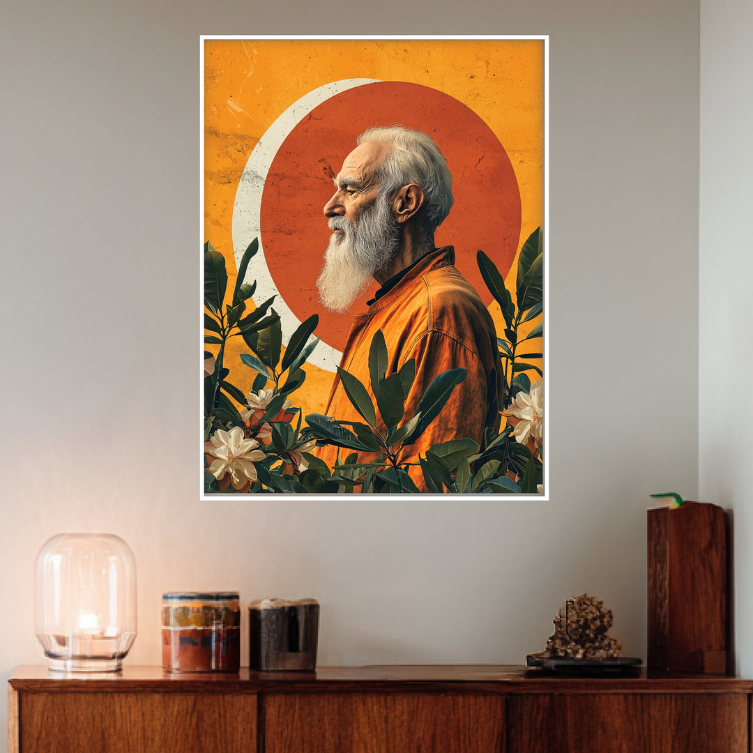 Mann im Sonnenlicht Poster Vintage – mattes Kunstdruck-Papier – Ansicht 4