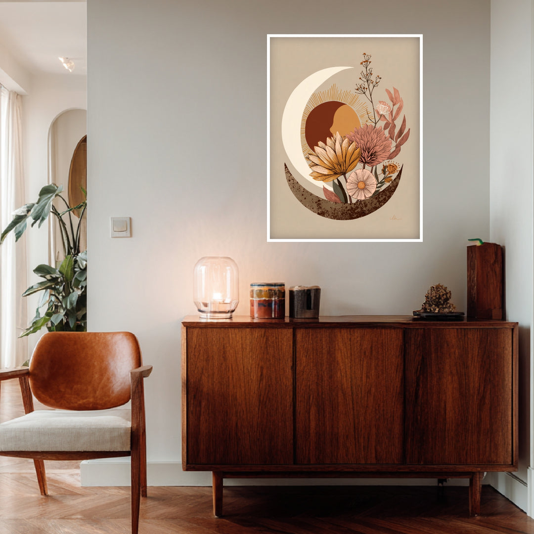 Luna Blütenpracht Poster Vintage – mattes Kunstdruck-Papier – Ansicht 4