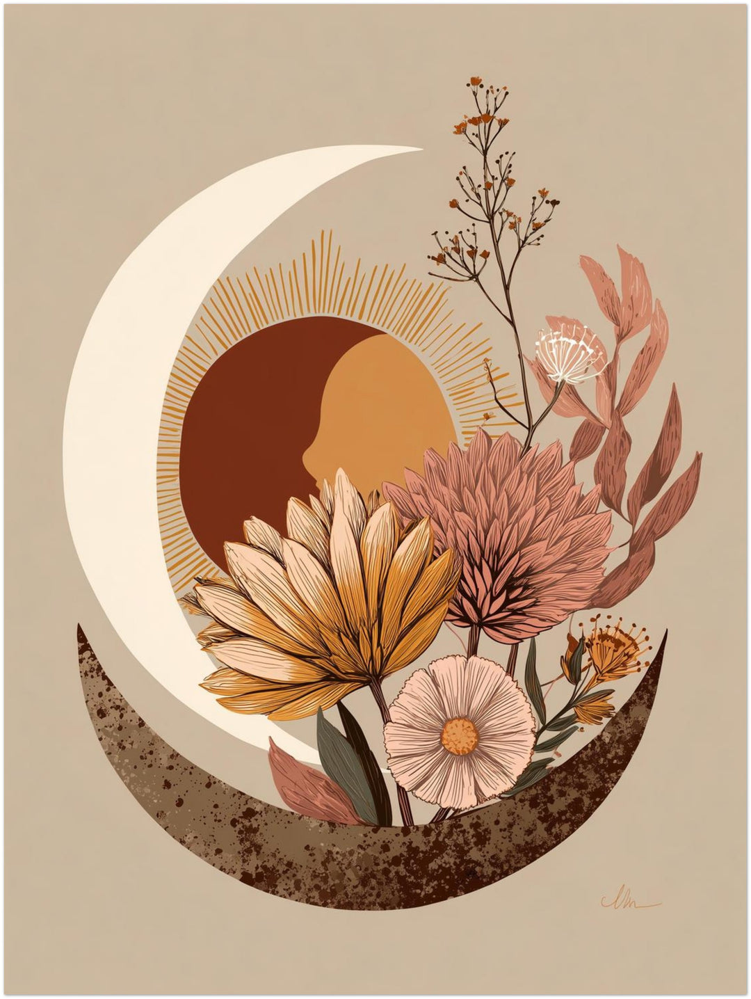 Luna Blütenpracht Vintage – Wandkunst
