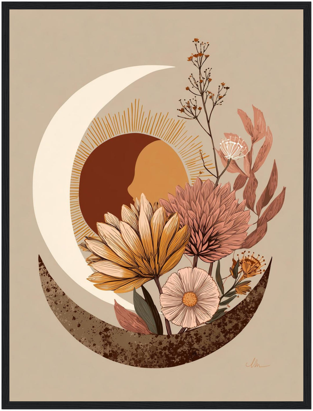 Luna Blütenpracht Poster Vintage – mattes Kunstdruck-Papier – Ansicht 5