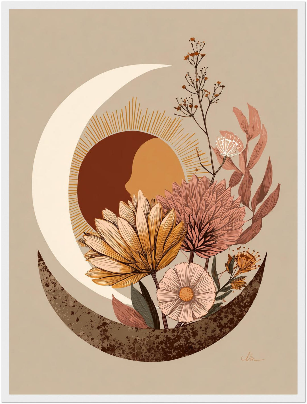 Luna Blütenpracht Poster Vintage – mattes Kunstdruck-Papier – Ansicht 6