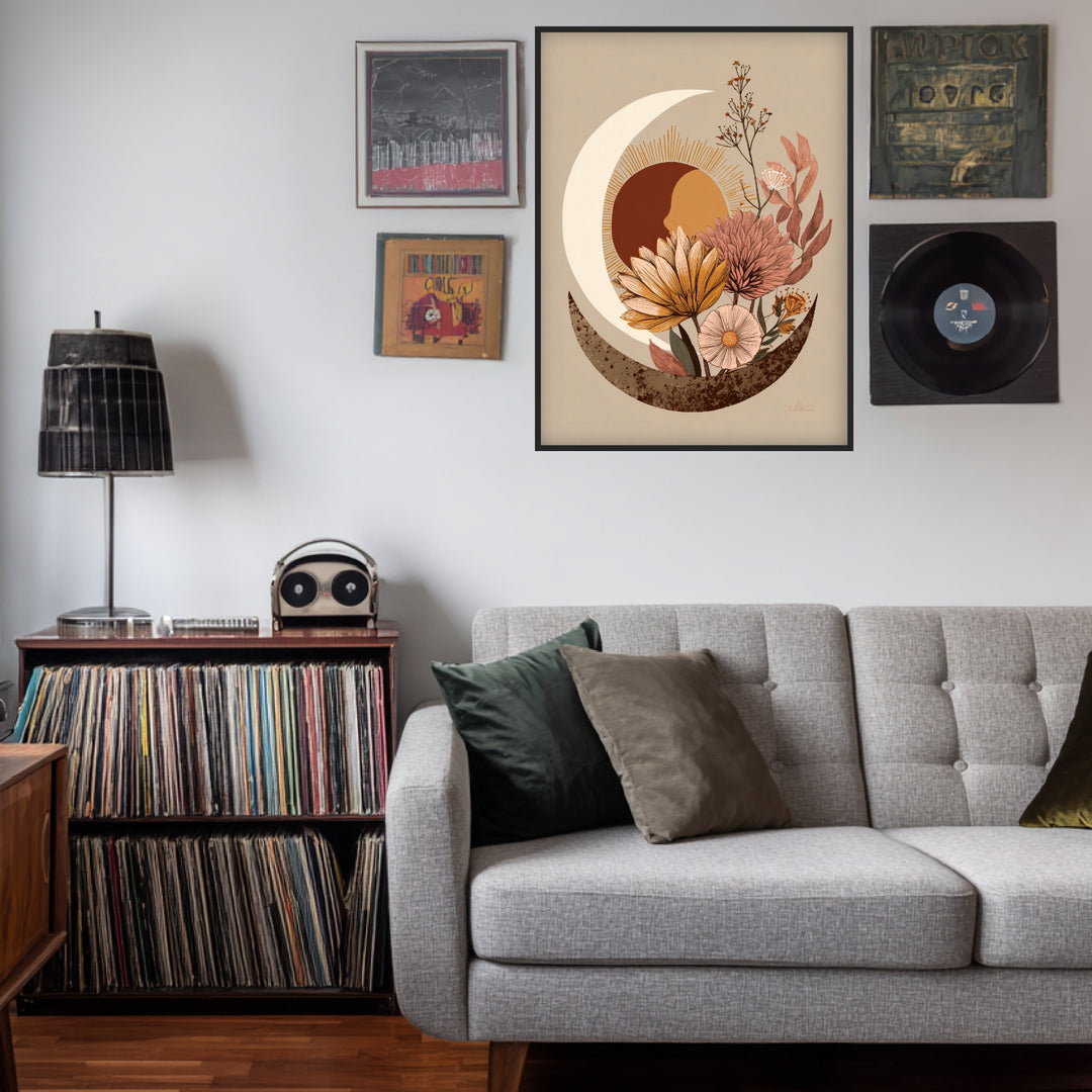 Luna Blütenpracht Poster Vintage – mattes Kunstdruck-Papier – Ansicht 2