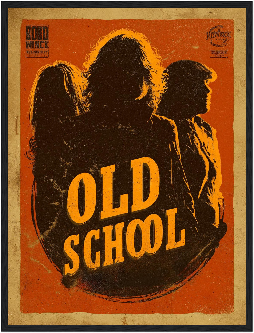 Oldschool Silhouettenfiguren Poster Vintage – mattes Kunstdruck-Papier – Ansicht 5