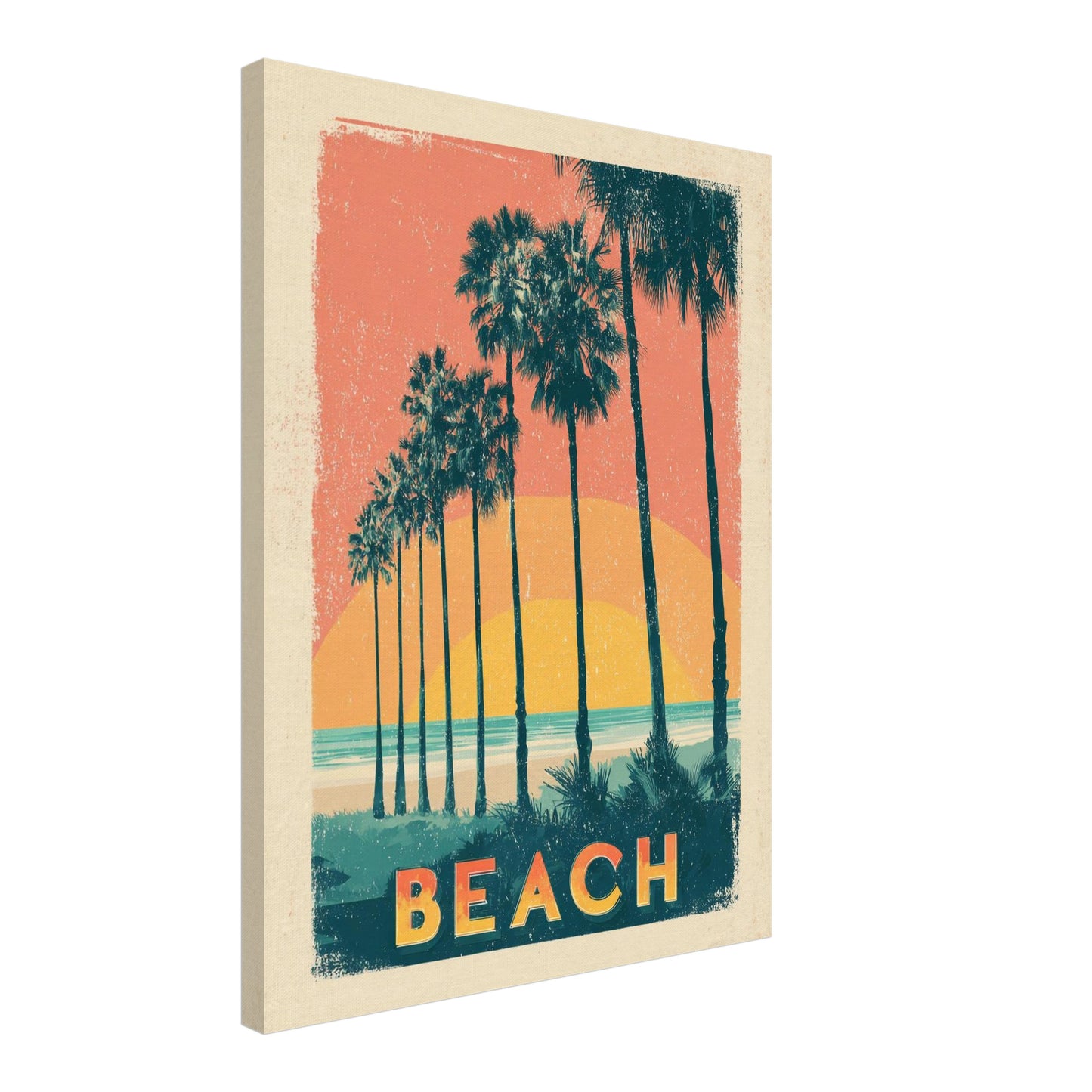 Palmen am Strand Leinwandbild