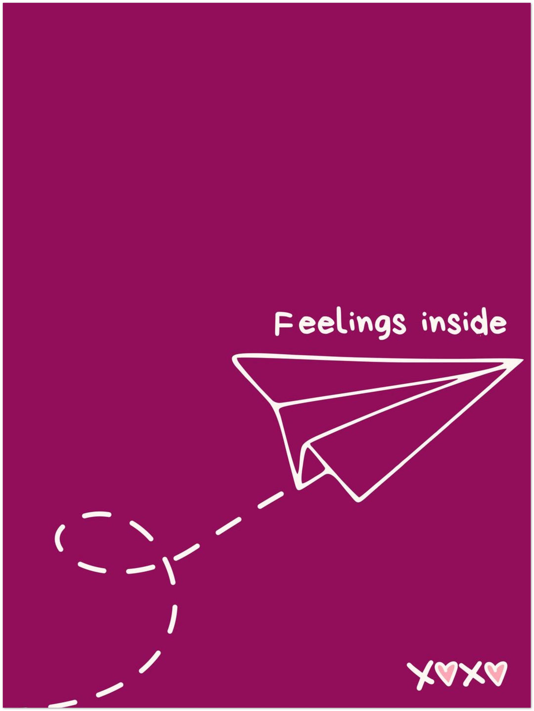 Papierflieger Feelings Inside Dopamin – Wandkunst