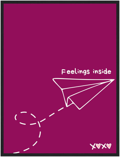Papierflieger Feelings Inside Poster