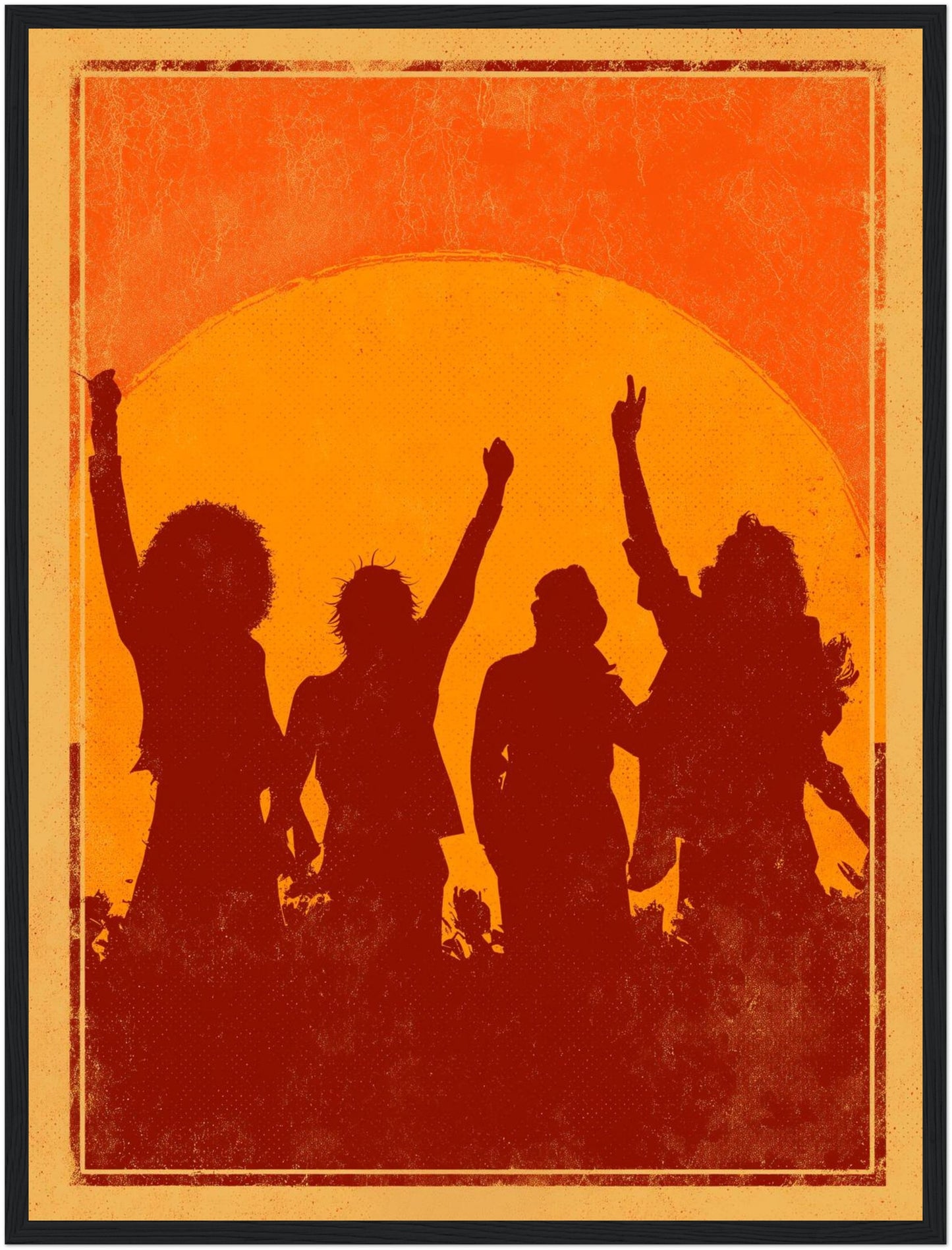 Party bei Sonnenuntergang Poster