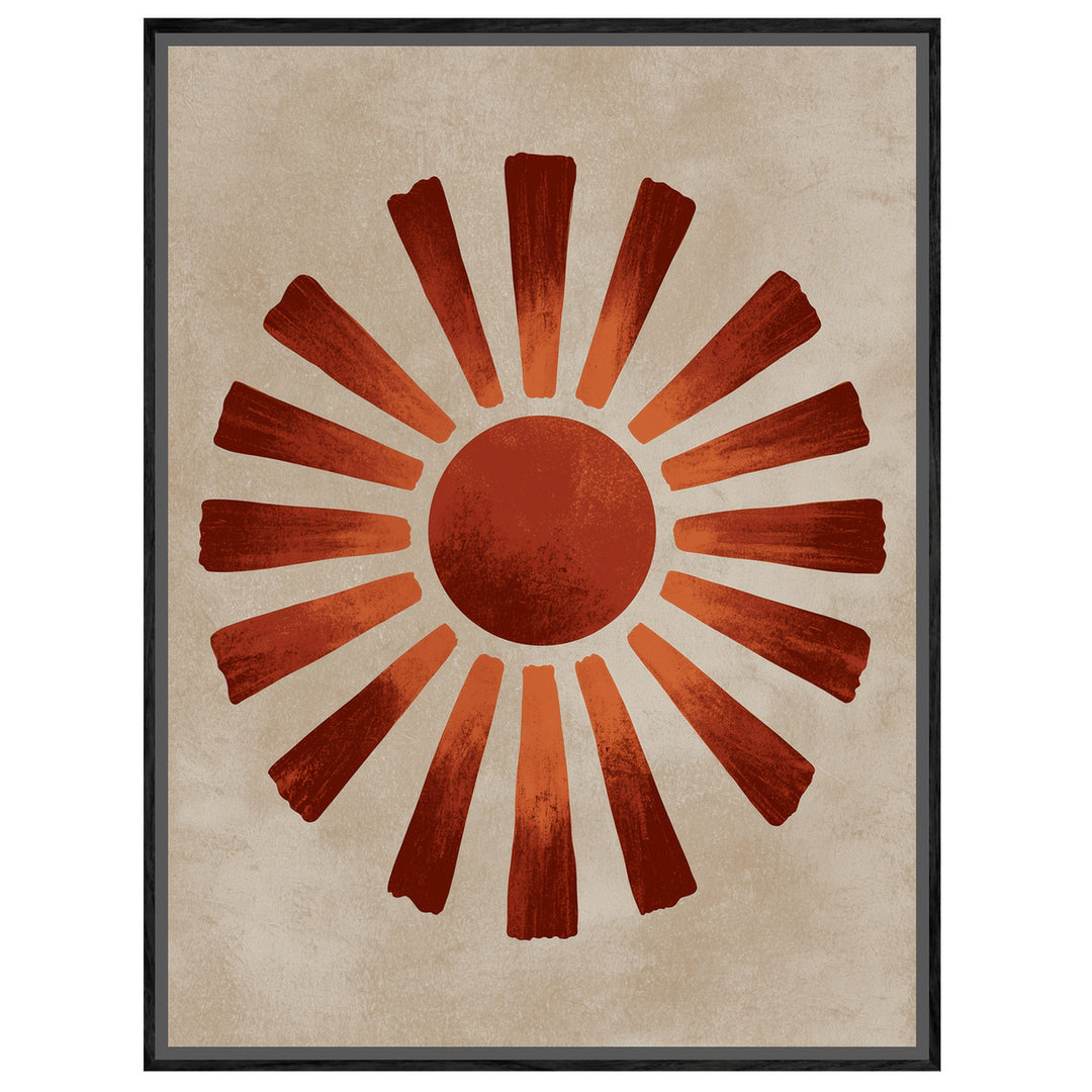 Vintage Sonne in Terrakotta Leinwandbild – Leinwandbild