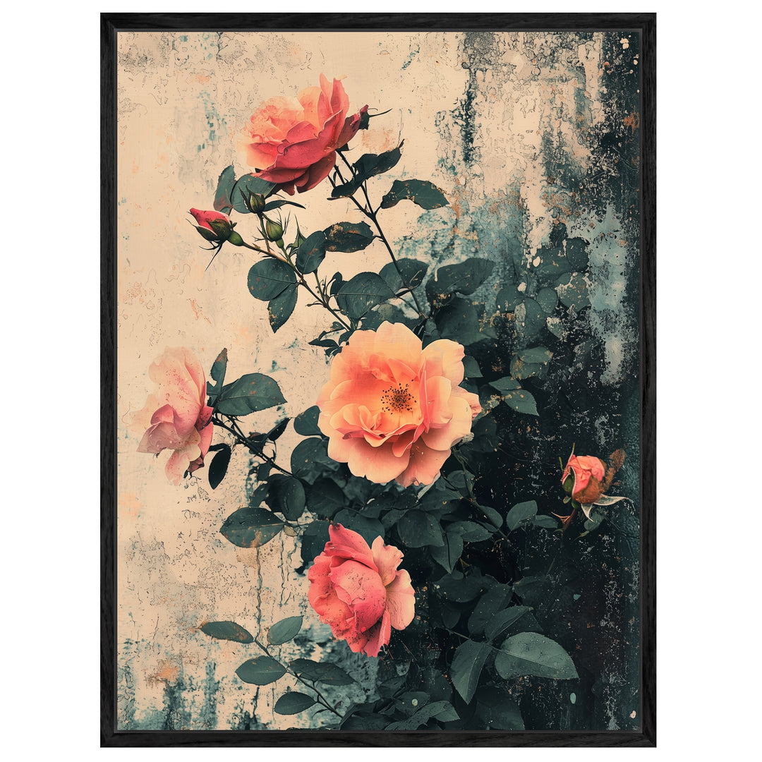 Rosen im Vintage-Look Leinwand Vintage – Leinwand auf Holzrahmen – Ansicht 4