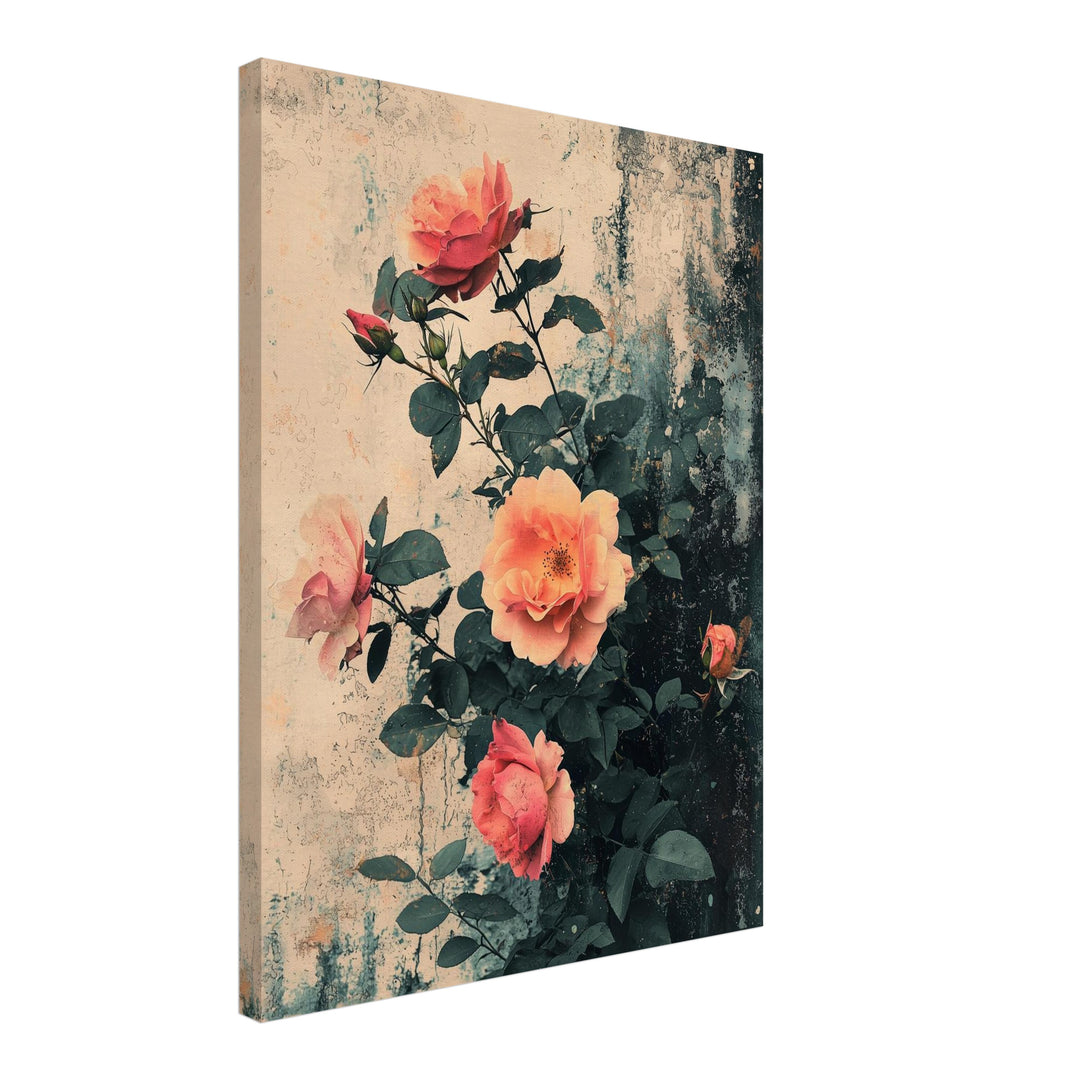 Rosen im Vintage-Look Leinwand Vintage – Leinwand auf Holzrahmen – Ansicht 2