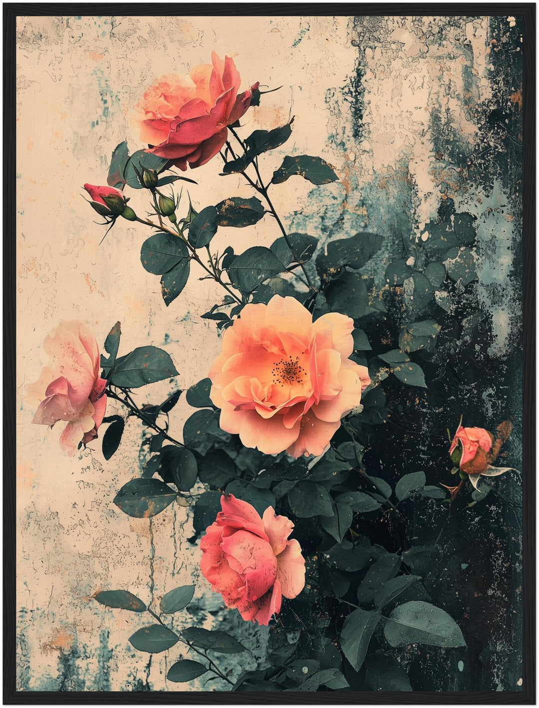 Rosen im Vintage-Look Poster Vintage – mattes Kunstdruck-Papier – Ansicht 5