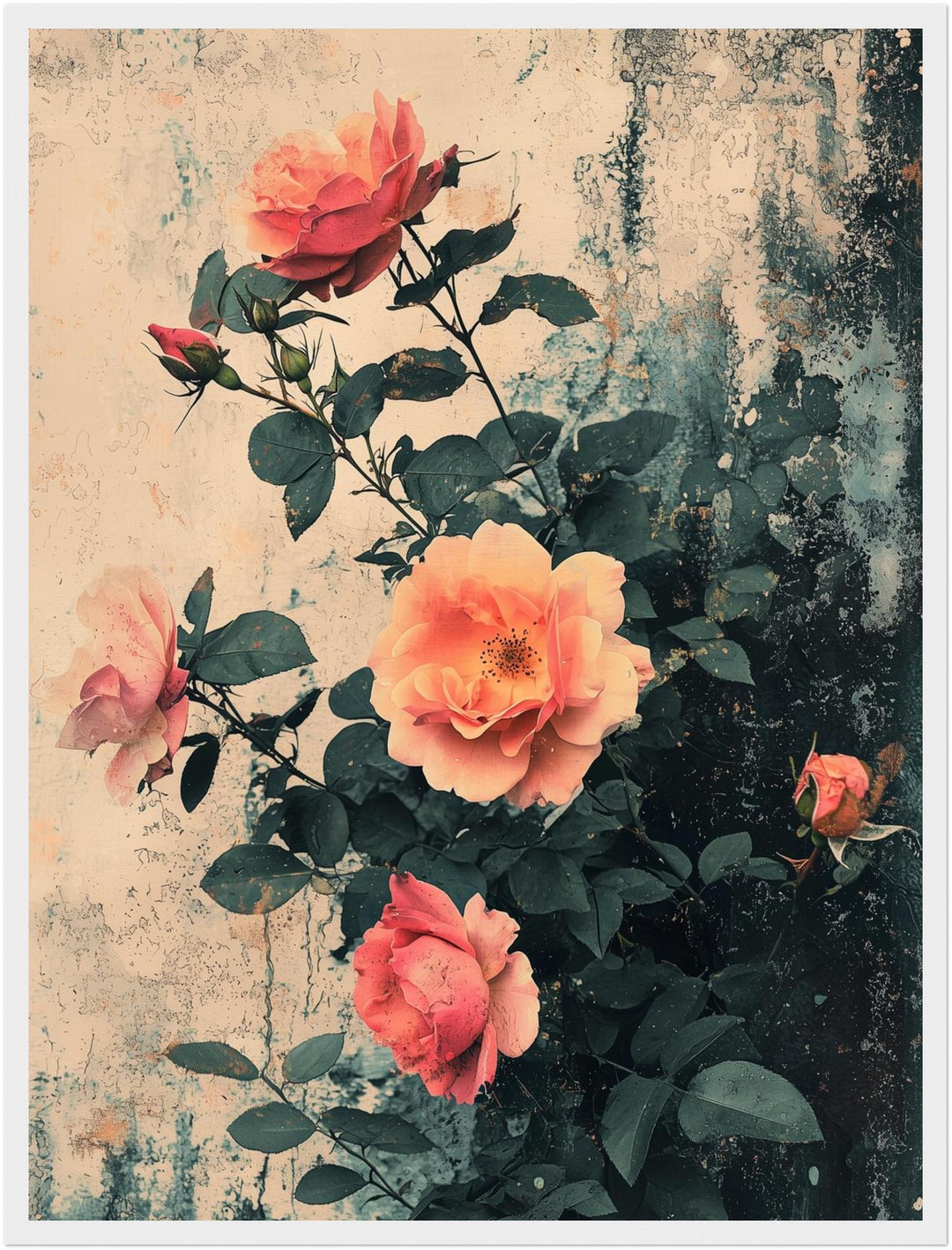 Rosen im Vintage-Look Poster Vintage – mattes Kunstdruck-Papier – Ansicht 6
