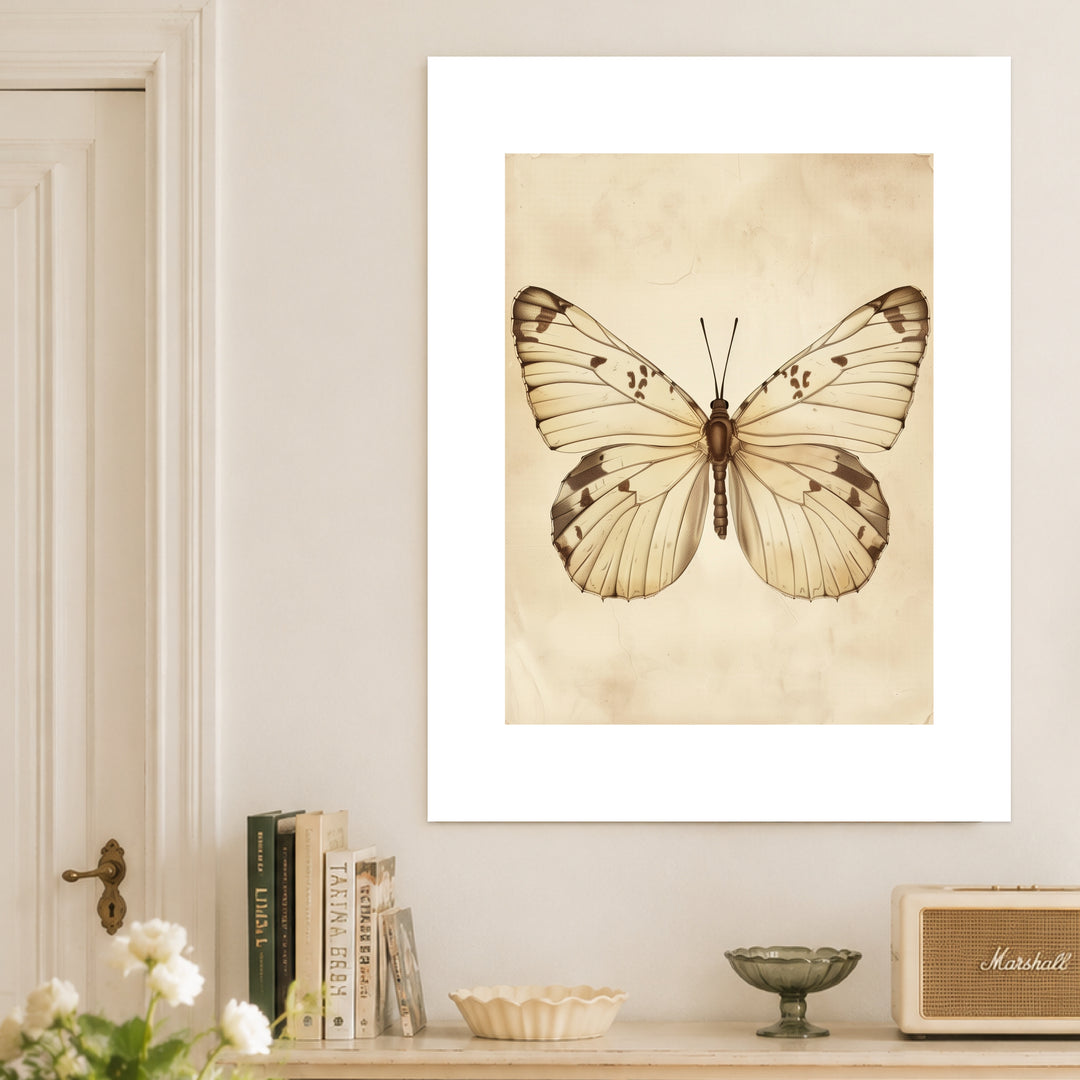 Schmetterling Poster Vintage – mattes Kunstdruck-Papier – Ansicht 3