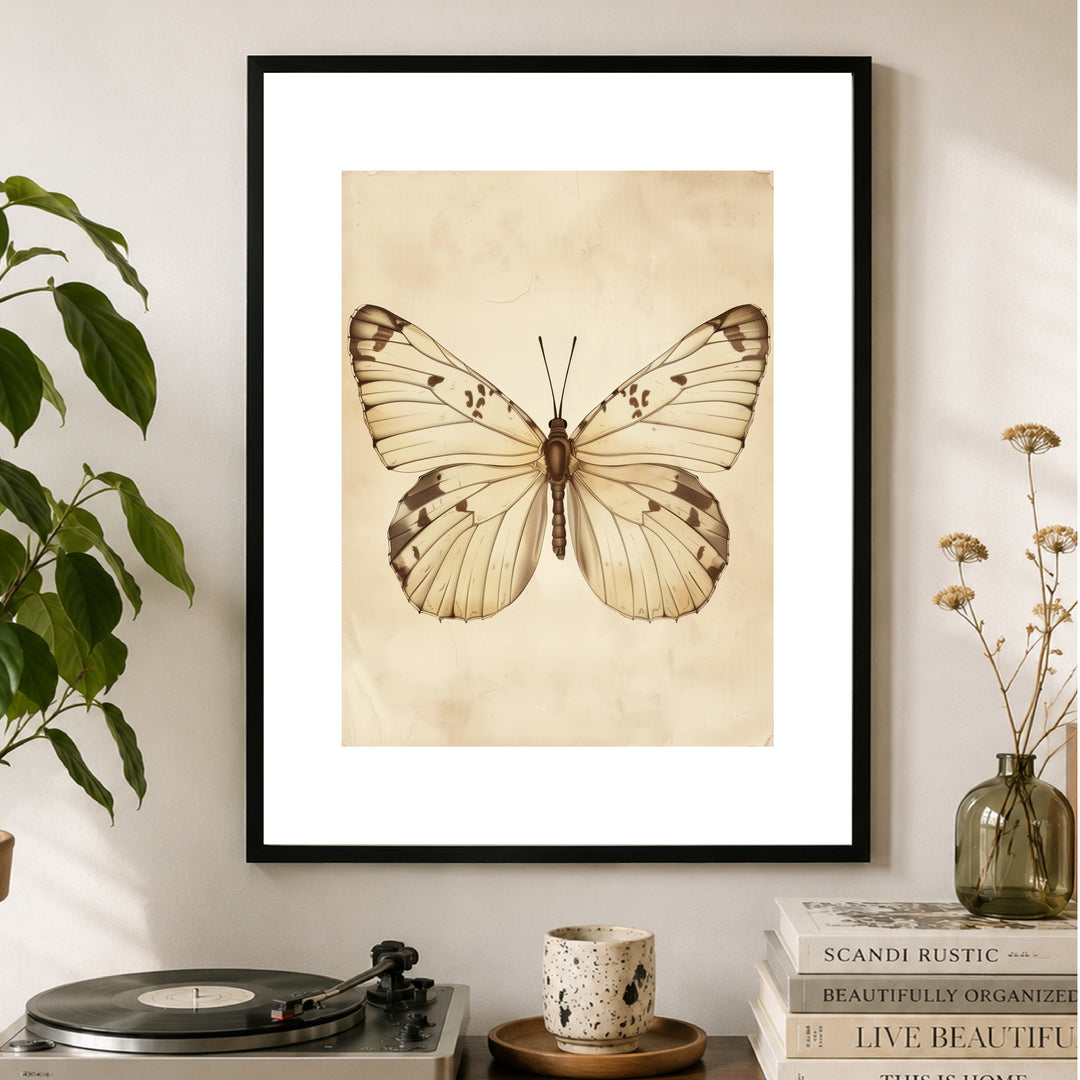 Schmetterling Poster Vintage – mattes Kunstdruck-Papier – Ansicht 2