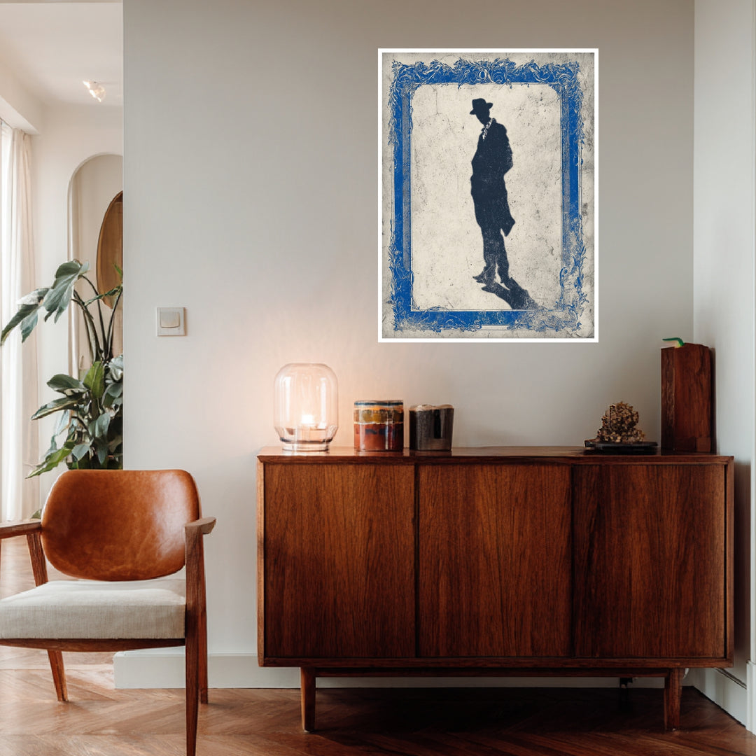 Silhouette Mann Poster Vintage – mattes Kunstdruck-Papier – Ansicht 4