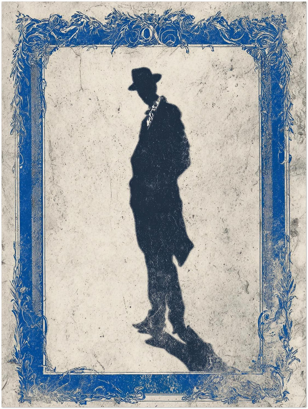 Silhouette Mann Vintage – Wandkunst