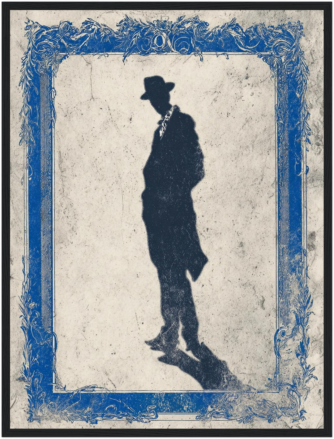Silhouette Mann Poster Vintage – mattes Kunstdruck-Papier – Ansicht 5