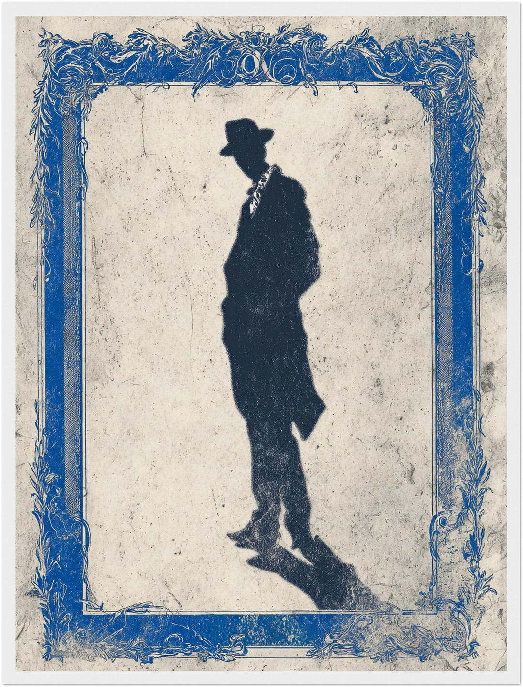 Silhouette Mann Poster Vintage – mattes Kunstdruck-Papier – Ansicht 3