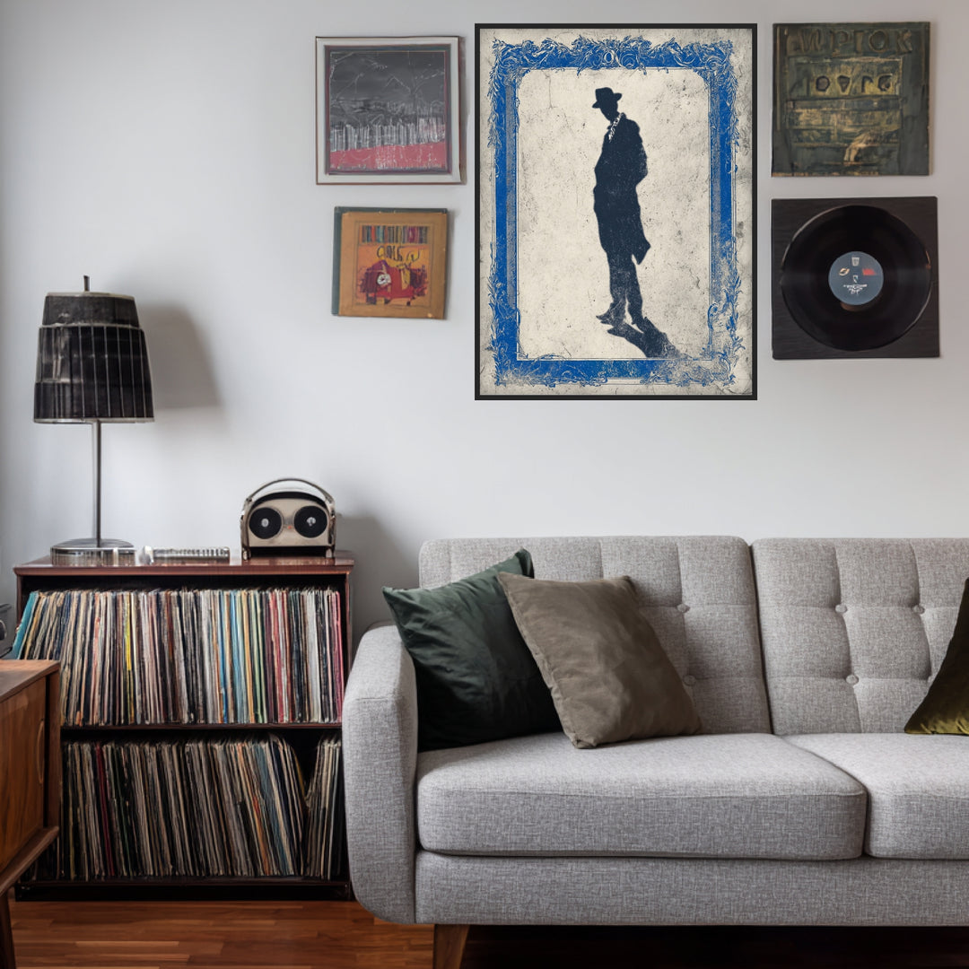 Silhouette Mann Poster Vintage – mattes Kunstdruck-Papier – Ansicht 6