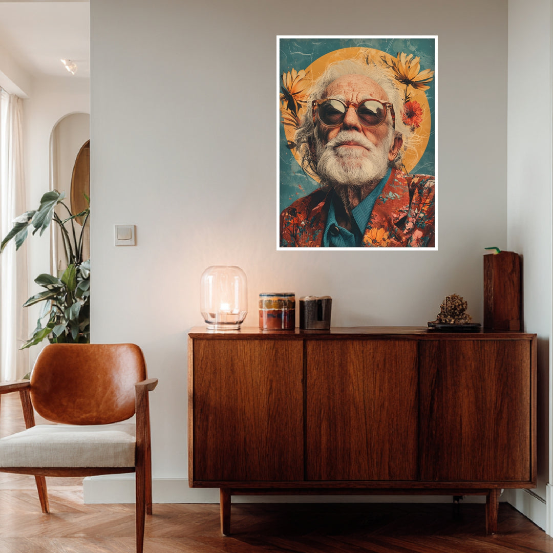 Sommerlicher Weiser Poster Vintage – mattes Kunstdruck-Papier – Ansicht 4