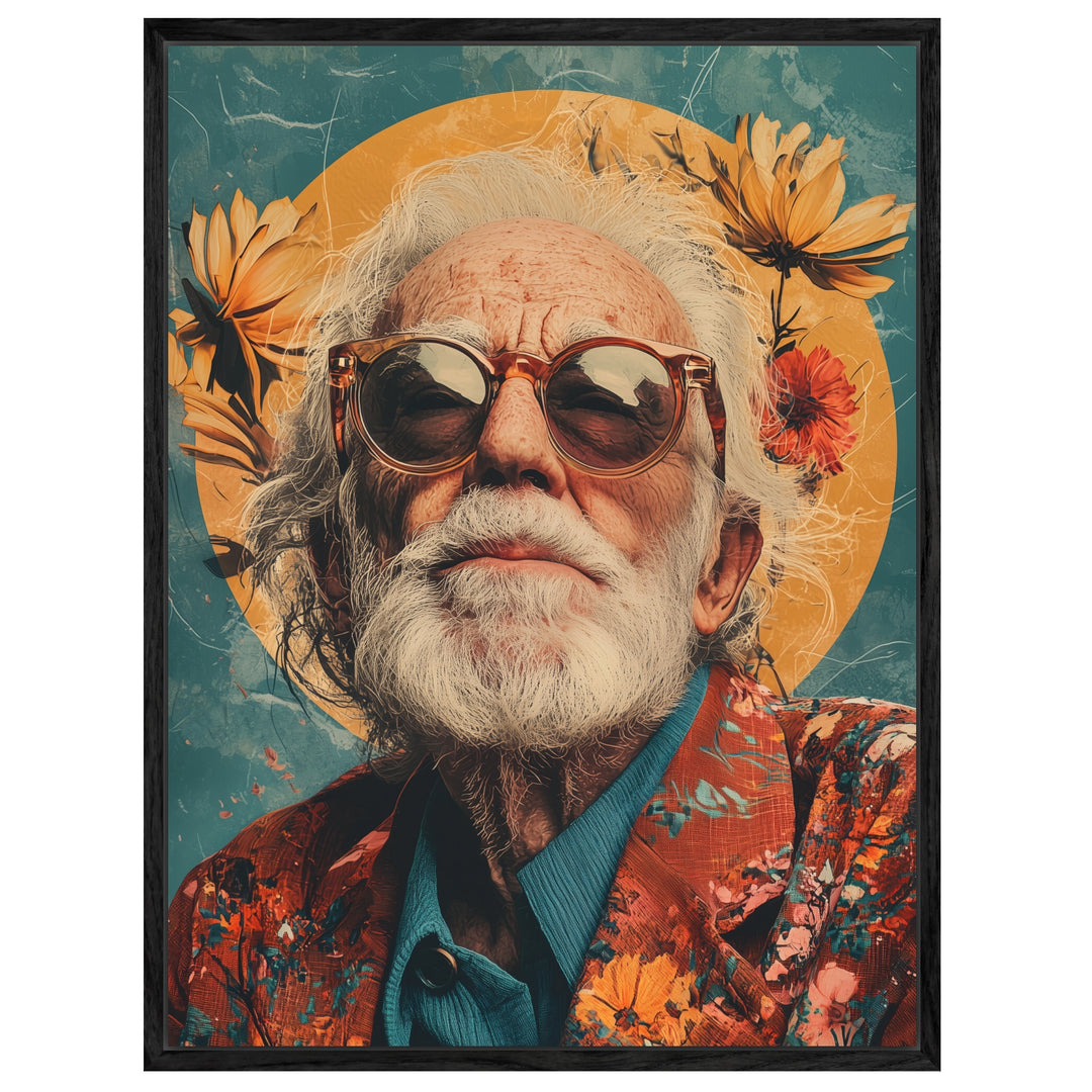 Sommerlicher Weiser Leinwand Vintage – Leinwand auf Holzrahmen – Ansicht 4