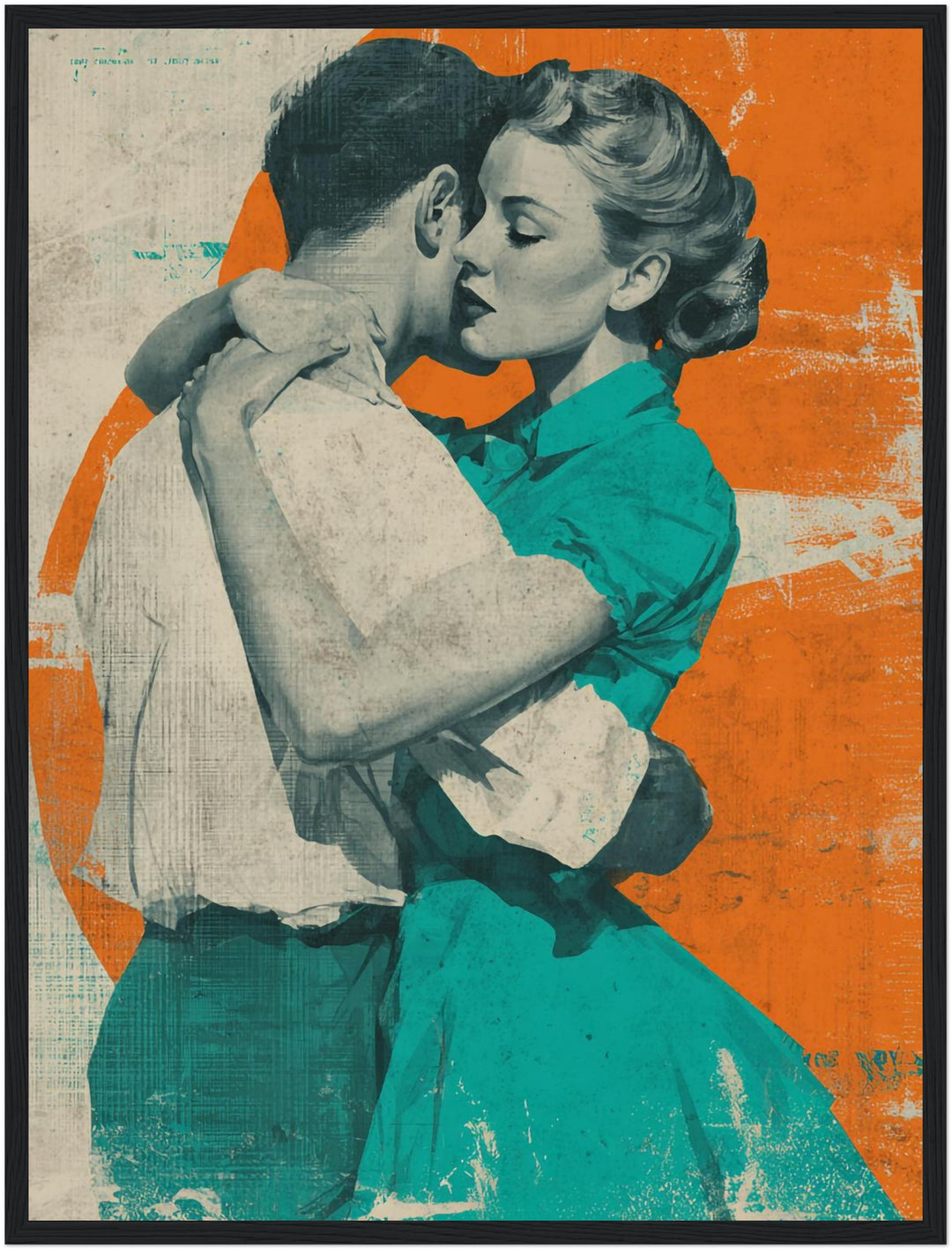 Tanzendes Paar Poster Vintage – mattes Kunstdruck-Papier – Ansicht 6