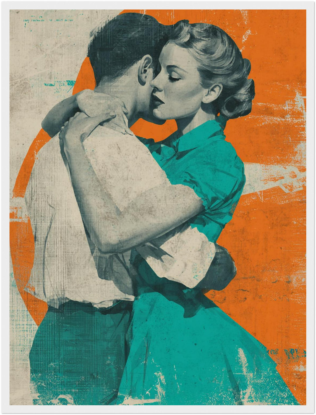 Tanzendes Paar Poster Vintage – mattes Kunstdruck-Papier – Ansicht 5