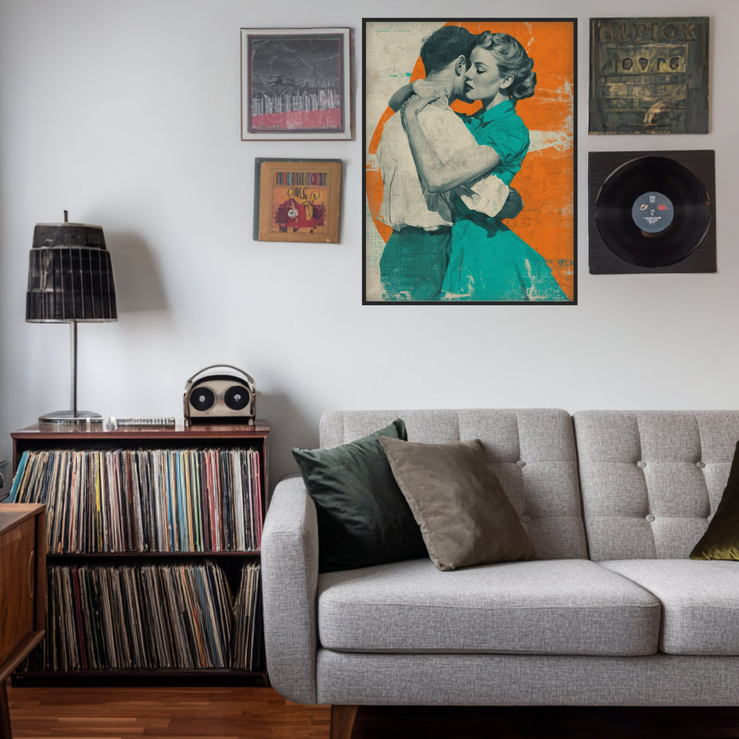 Tanzendes Paar Poster Vintage – mattes Kunstdruck-Papier – Ansicht 3