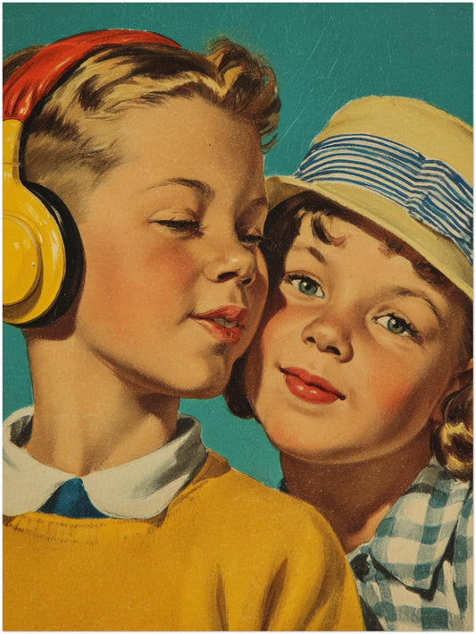 Zwei Kinder Portrait Poster