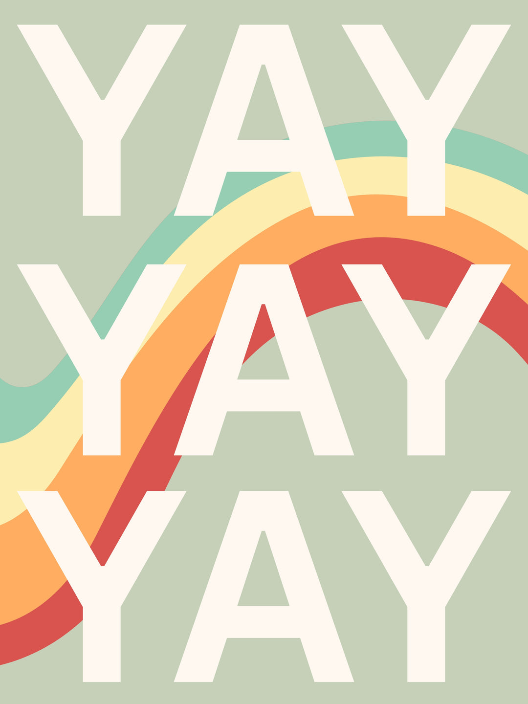 YAY Typografie Regenbogen Dopamin – Wandkunst