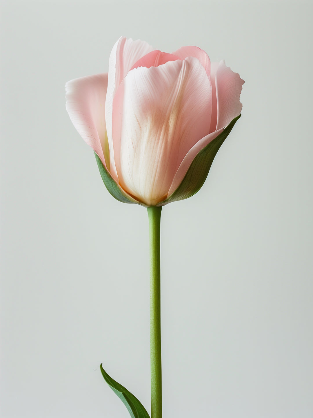 Rosa Tulpe einzeln Landschaft – Wandkunst