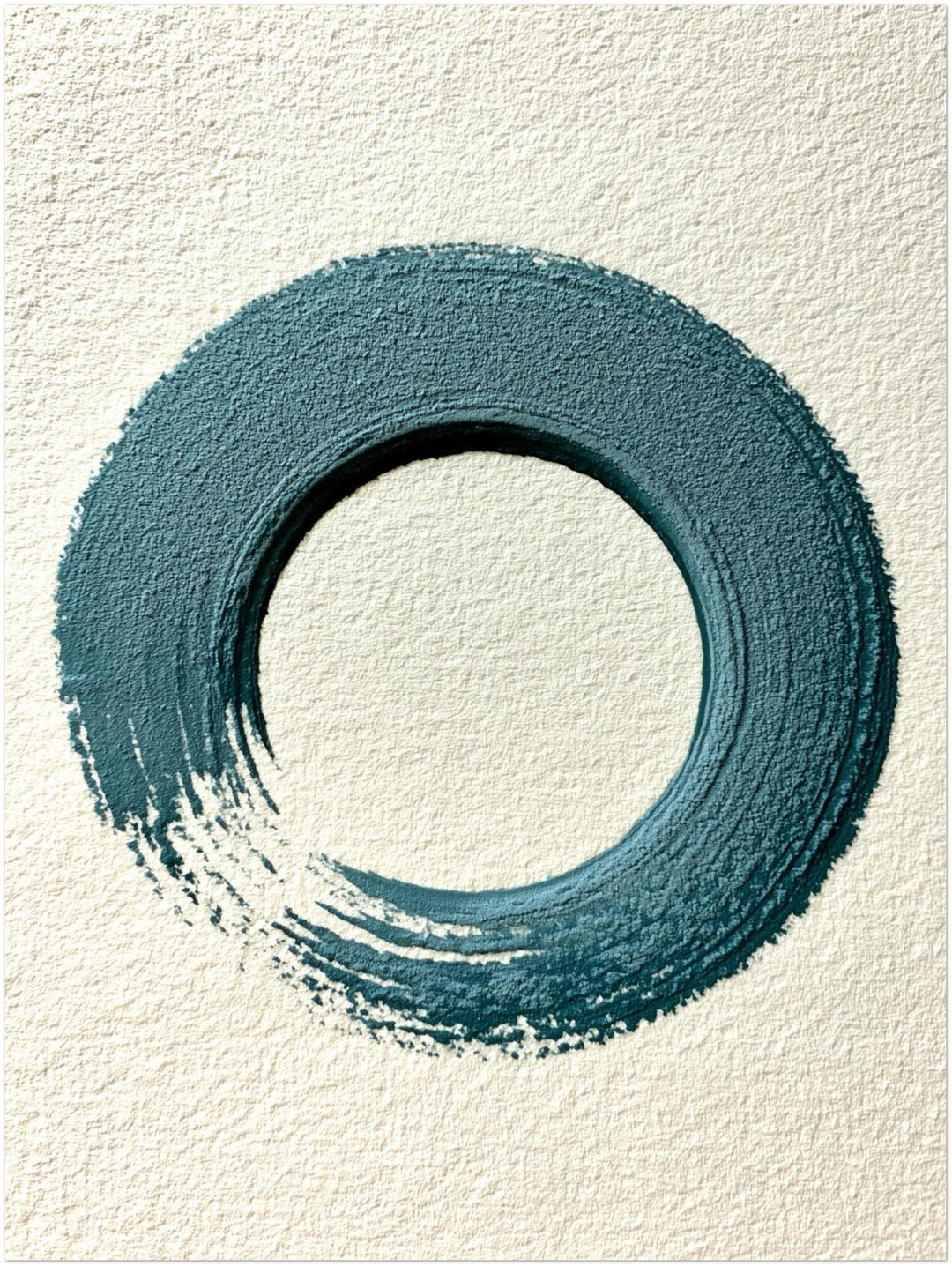 Blauer Enso Zen-Kreis Poster – Ohne Rahmen – Produktfoto