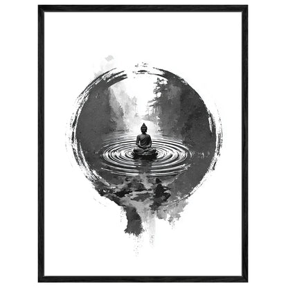 Buddha im Wasser Leinwandbild