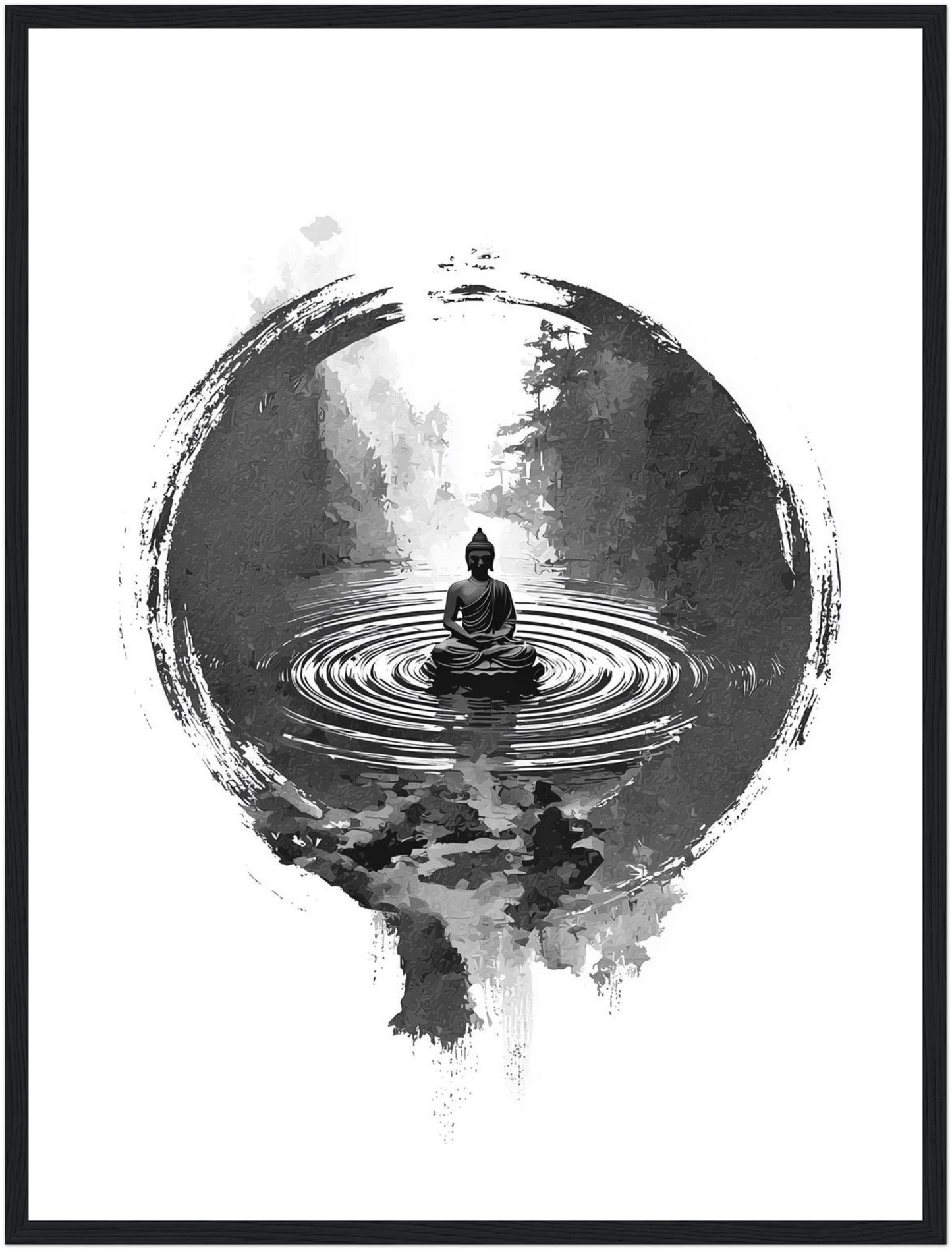 Buddha im Wasser Poster