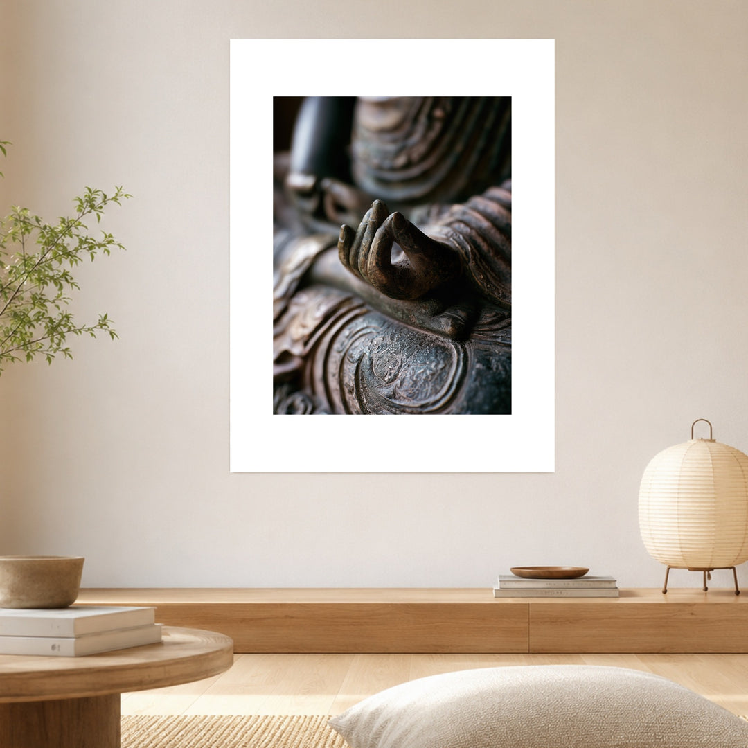 Mudra in Bronze Leinwandbild – Ohne Rahmen – Produktfoto