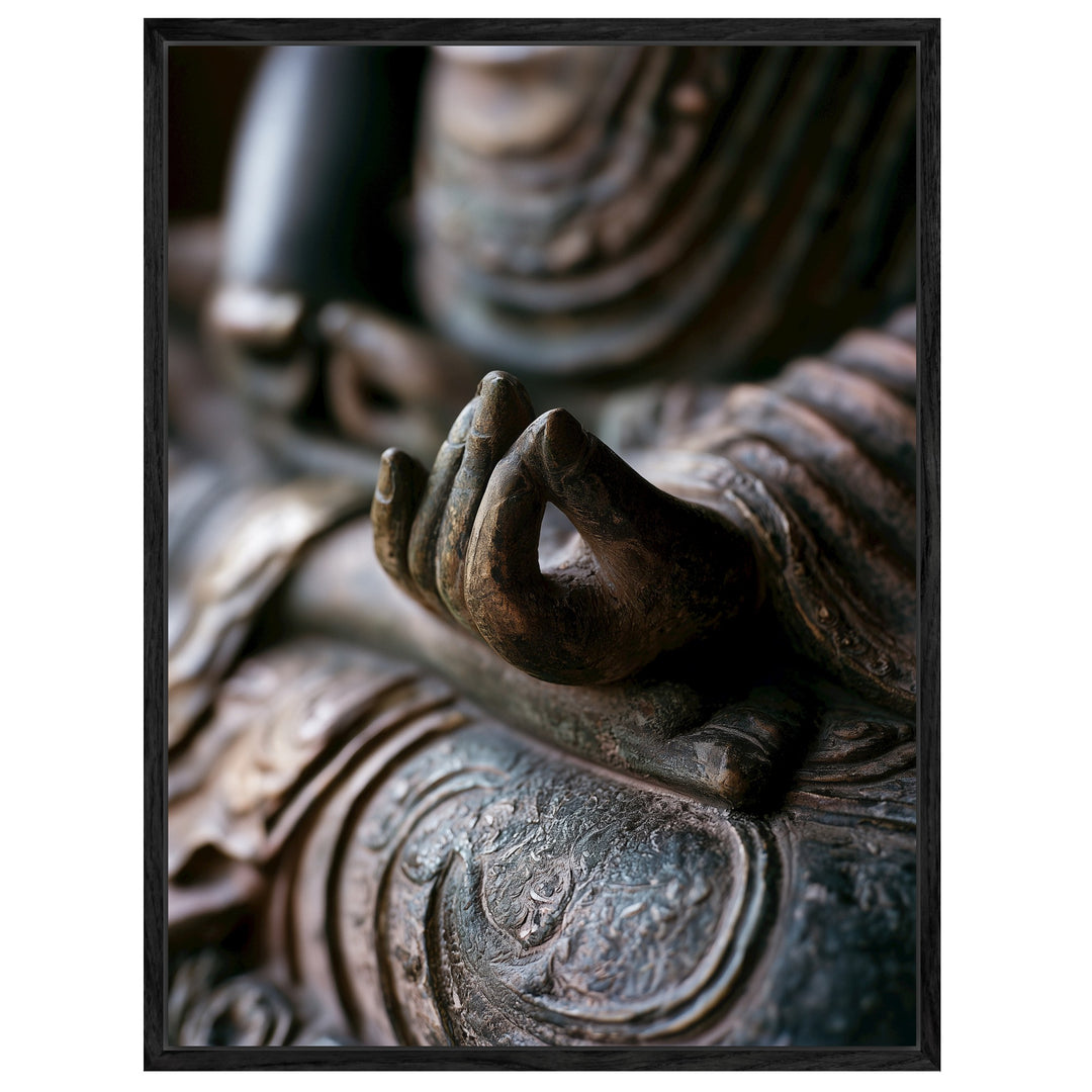 Mudra in Bronze Leinwandbild – Leinwandbild