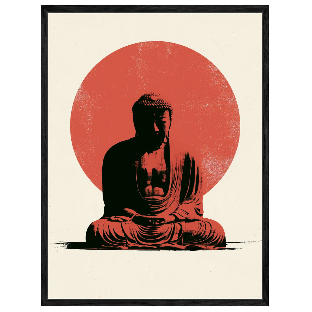 Buddha im roten Licht Leinwandbild – Leinwandbild