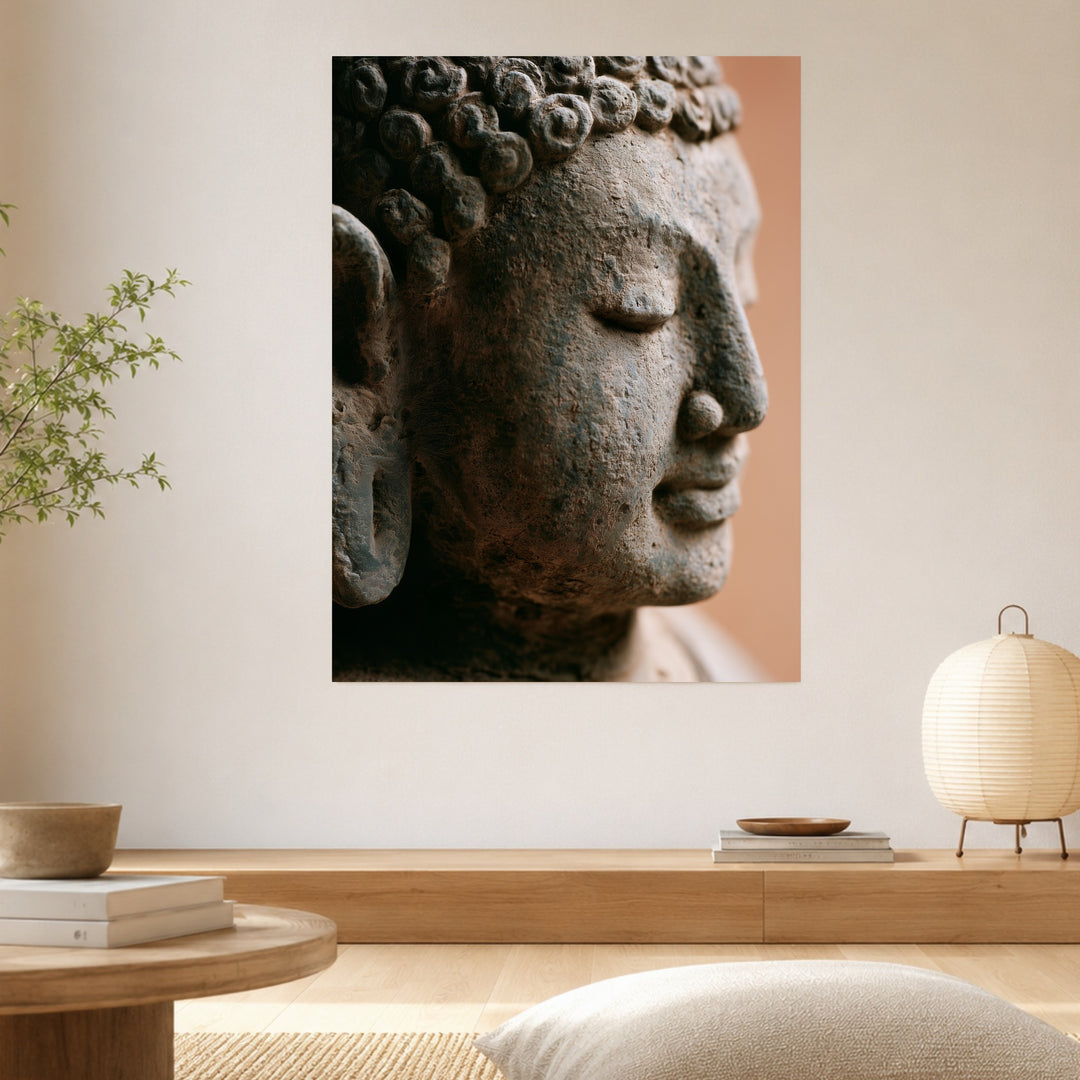 Stiller Buddha im Profil Poster – Ohne Rahmen – Produktfoto