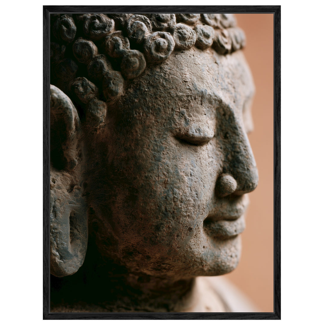 Stiller Buddha im Profil Leinwandbild – Leinwandbild