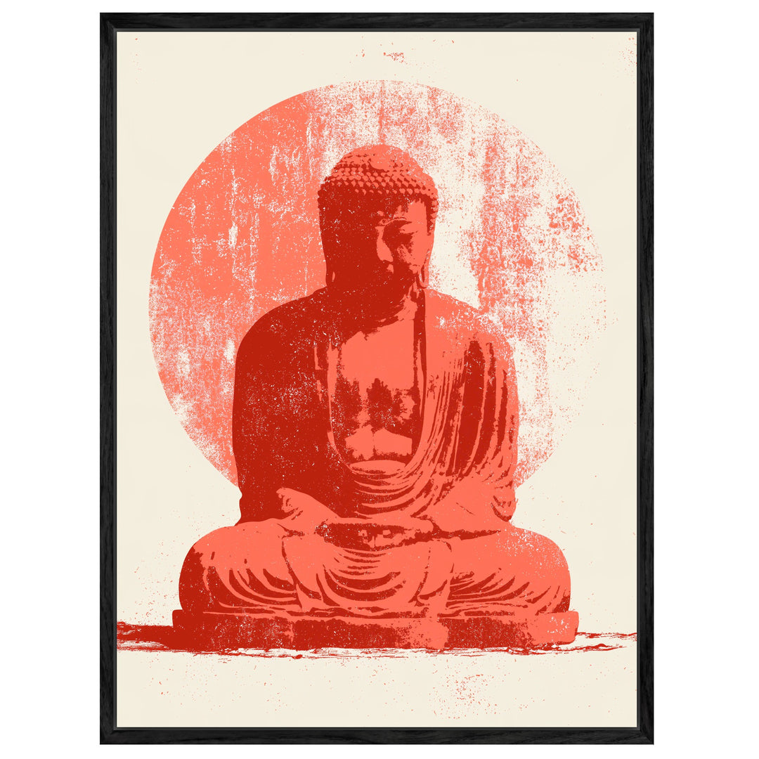Roter Buddha im Licht Leinwandbild – Leinwandbild